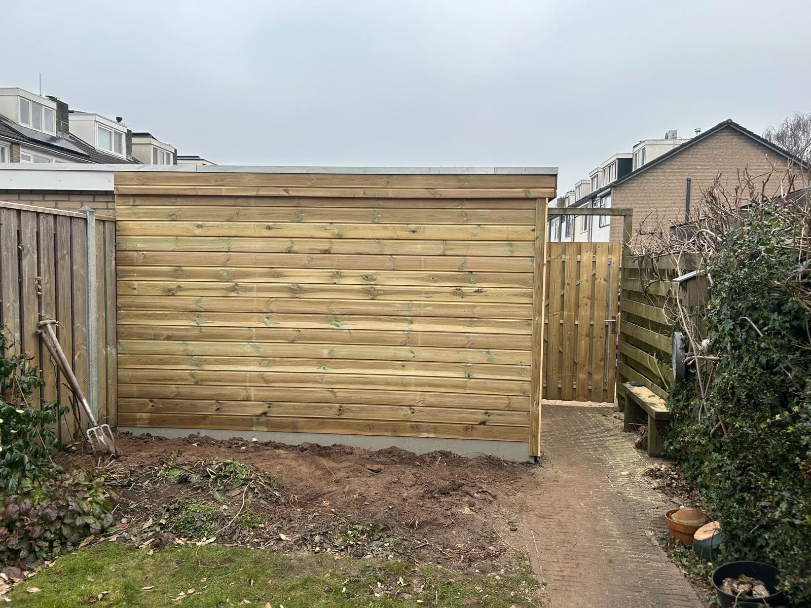 Op maat gebouwd houten tuinhuis